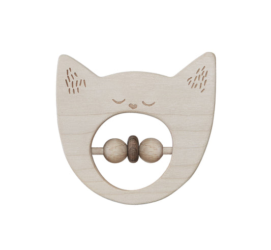 rattle-teether - yawning cat
