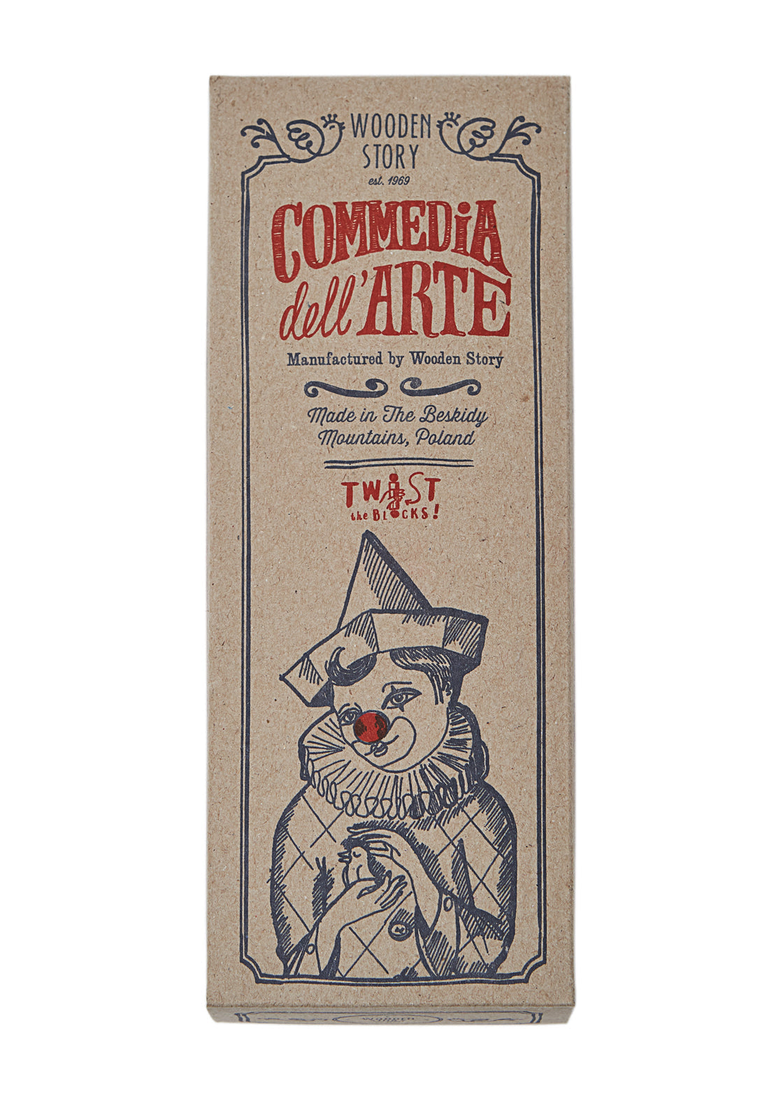 twist the blocks - Commedia dell'arte - red