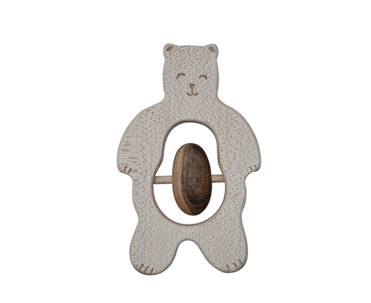 rattle-teether - smily bear