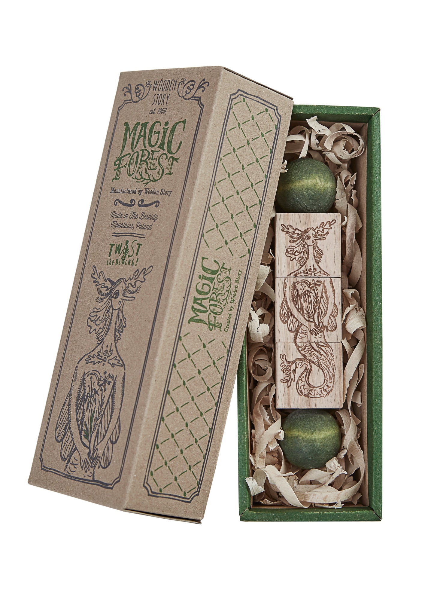twist the blocks - Magic Forest - green