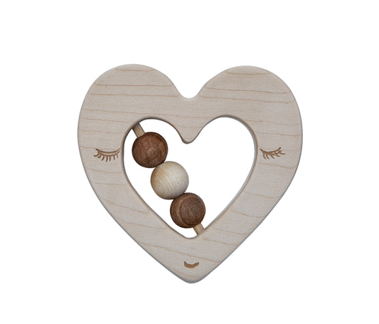 rattle-teether - heart