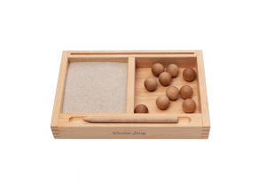 Montessori 2-teiliges Sandtablett mit Karteikartenhalter