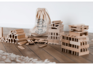 Wooden Architectural Blocks In Sack - 100 pcs 