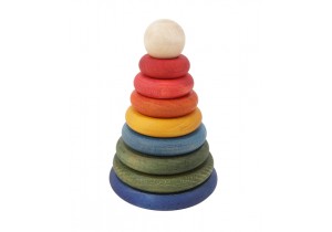 Runde Stapelpyramide – Regenbogenfarben