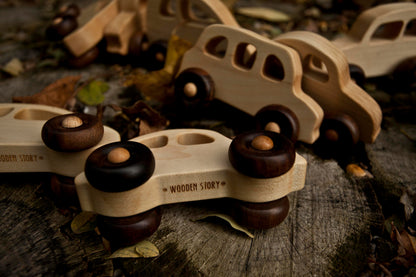 50s Car Eco-Friendly Wooden Toy Car for Babies