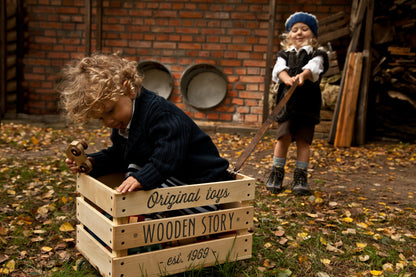 Wooden Storage Crate On Wheels - 1