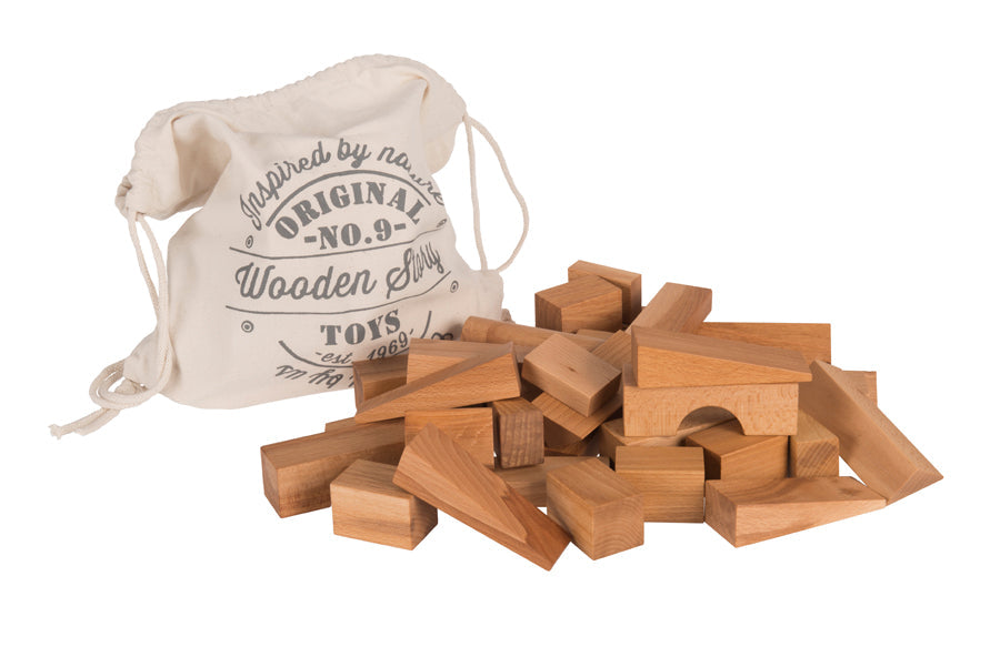 Natural blocks in sack XL - 30 pcs – woodenstory.com