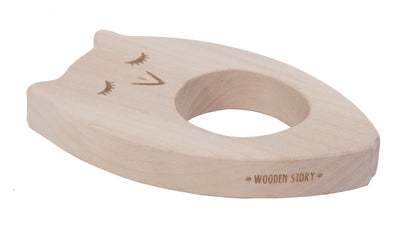 wooden teether - owl