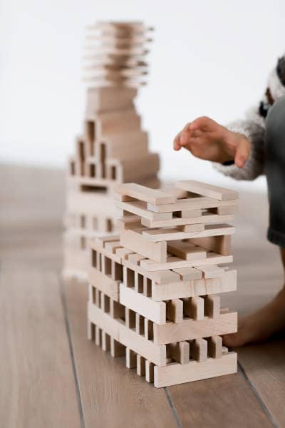 Wooden Architectural Blocks in Sack - 200 pcs