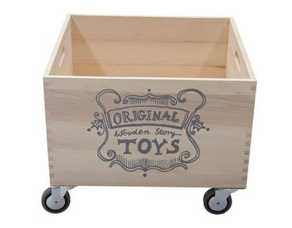 Wooden Storage Crate On Wheels - 2