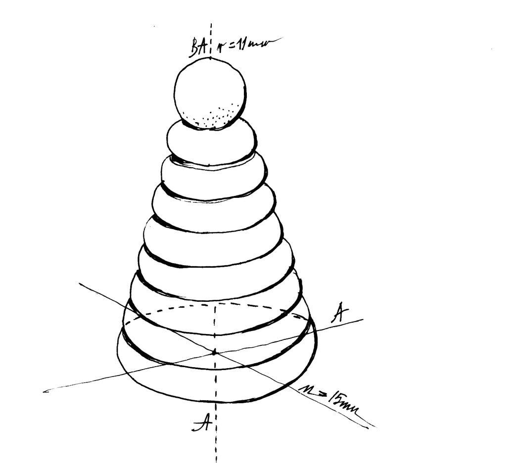 Stacking Montessori Toy Stacker Natural