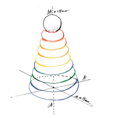 Stacking Montessori Toy Stacker Rainbow