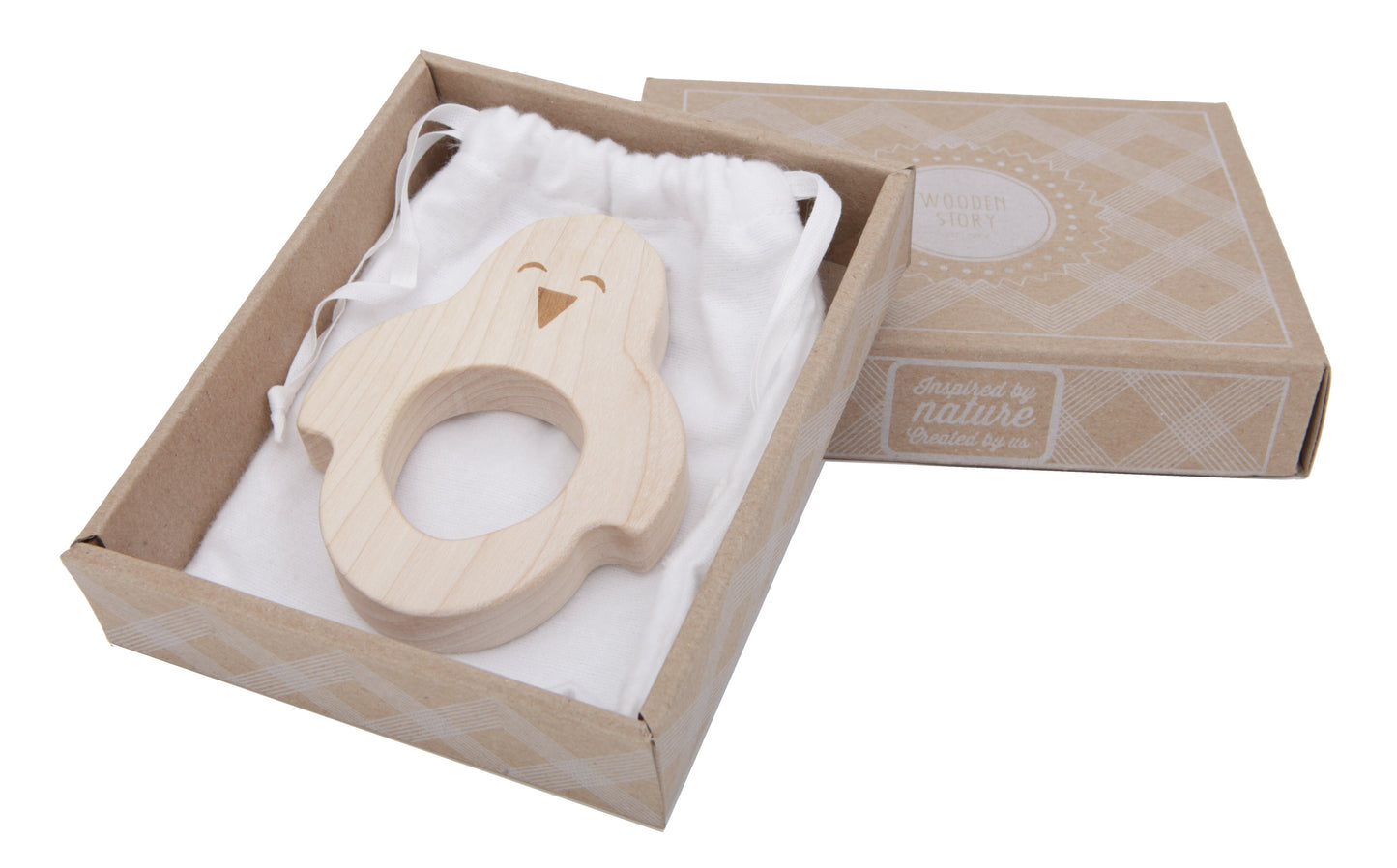 Wooden Teether Penguin