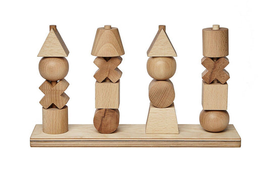 Stacking Montessori Toy XL Natural