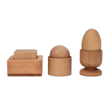 Montessori set: egg, ball and cup