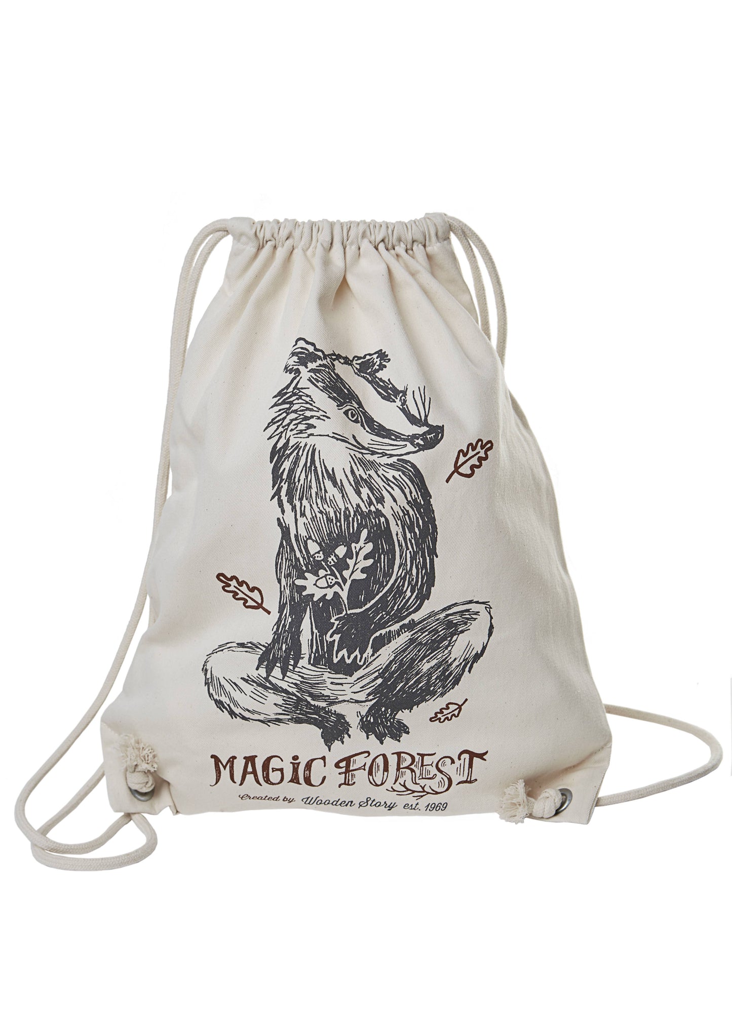 Cotton Sack - BackPack Magic Forest Badger