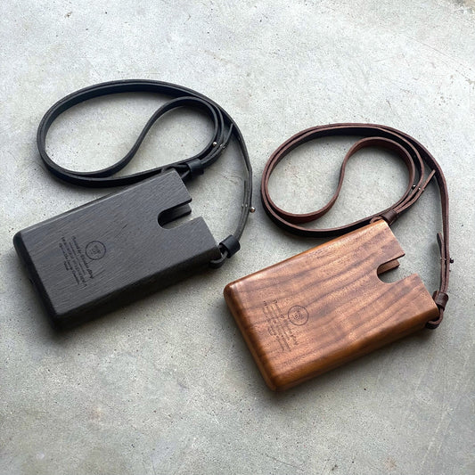 wooden phone bag