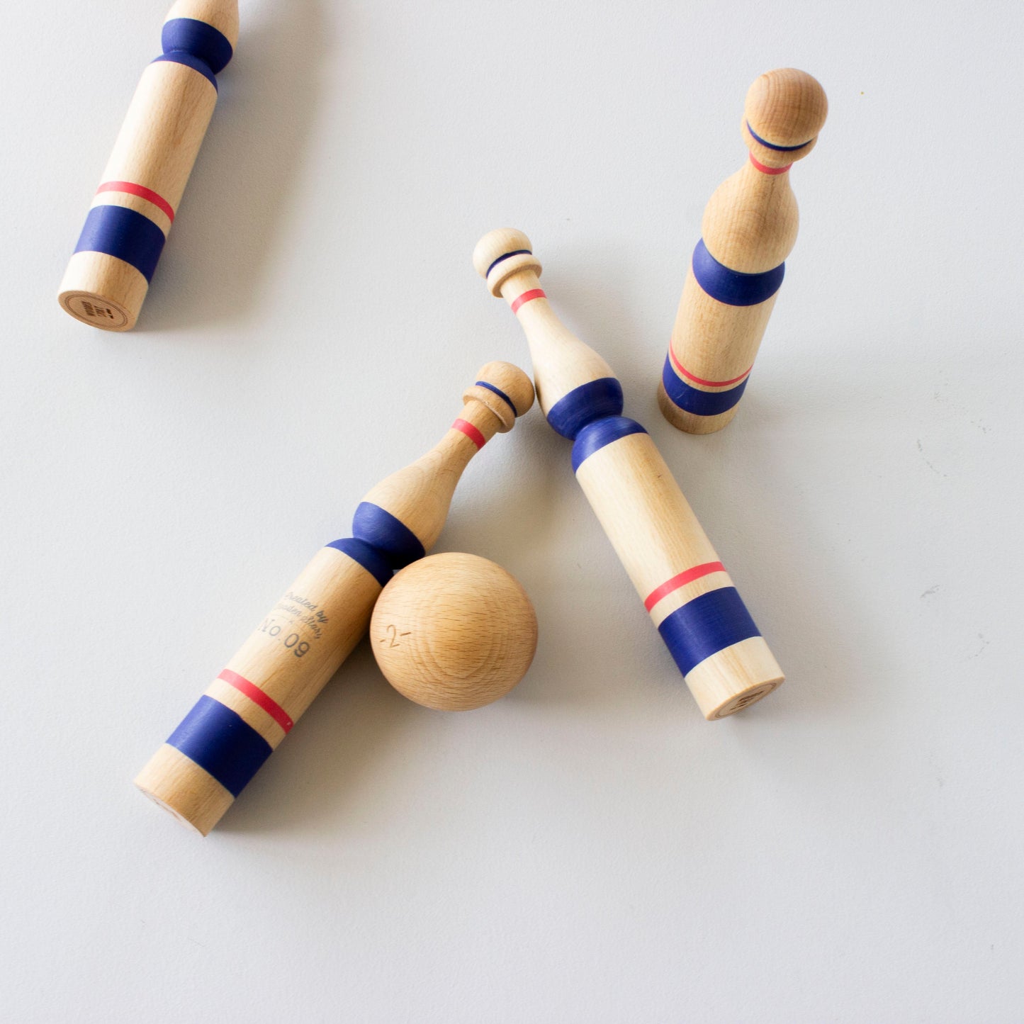 Bowling Blue Wooden game