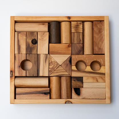 Decor blocks in tray - 30 pcs
