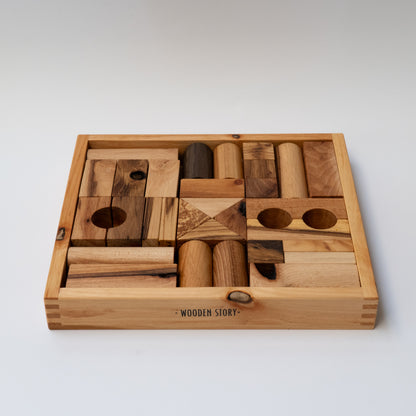 Decor blocks in tray - 30 pcs
