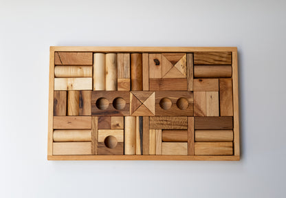Decor blocks in tray - 54 pcs