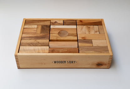 Decor blocks in tray XL - 63 pcs