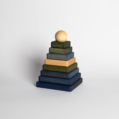 Cold Square Pyramid - Montessori Stacker