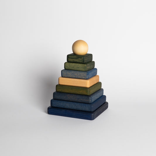 Cold Square Pyramid - Montessori Stacker