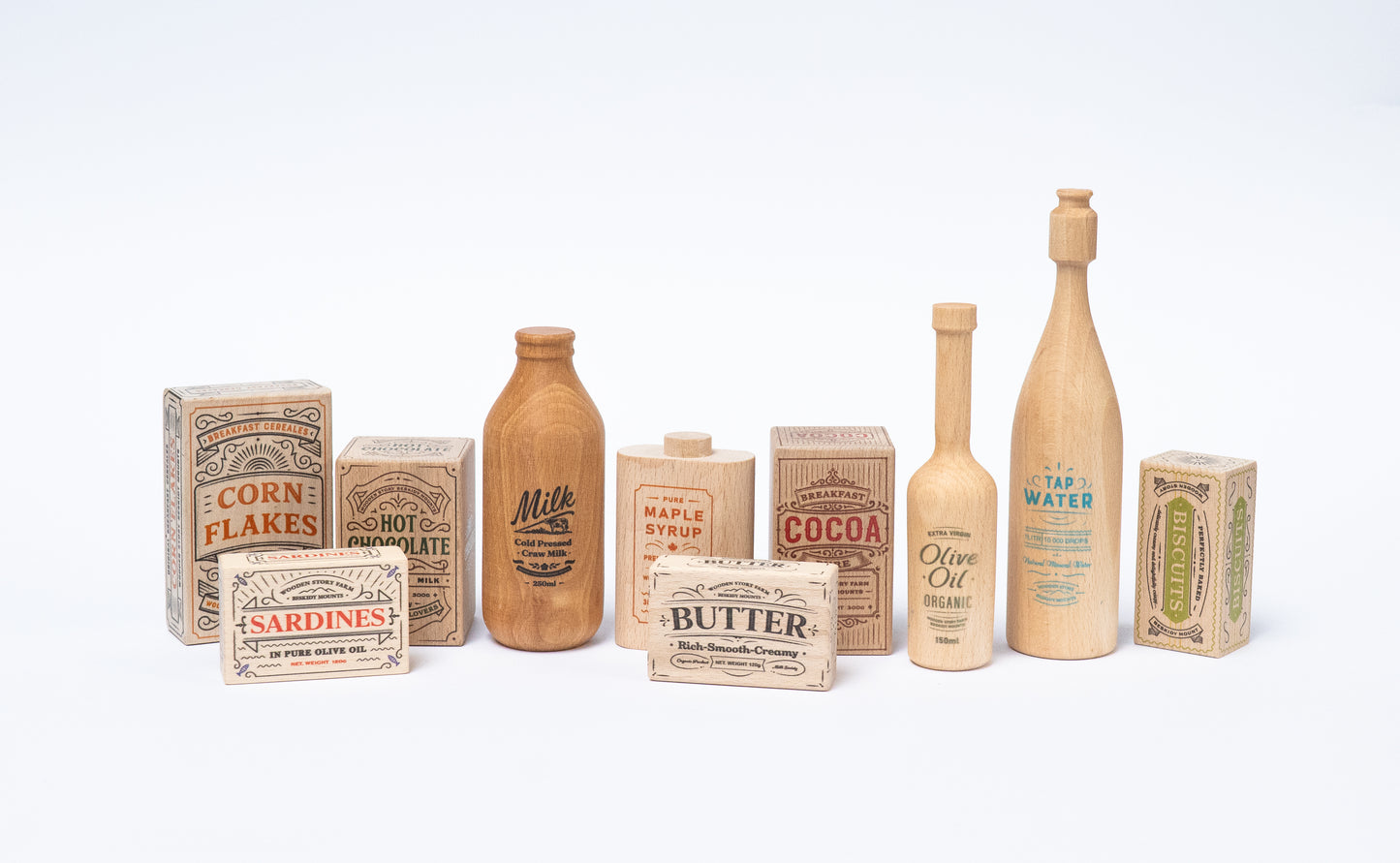 montessori market set with shopping bag