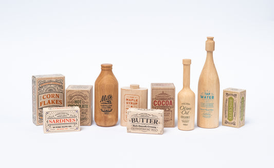 montessori market set with shopping bag