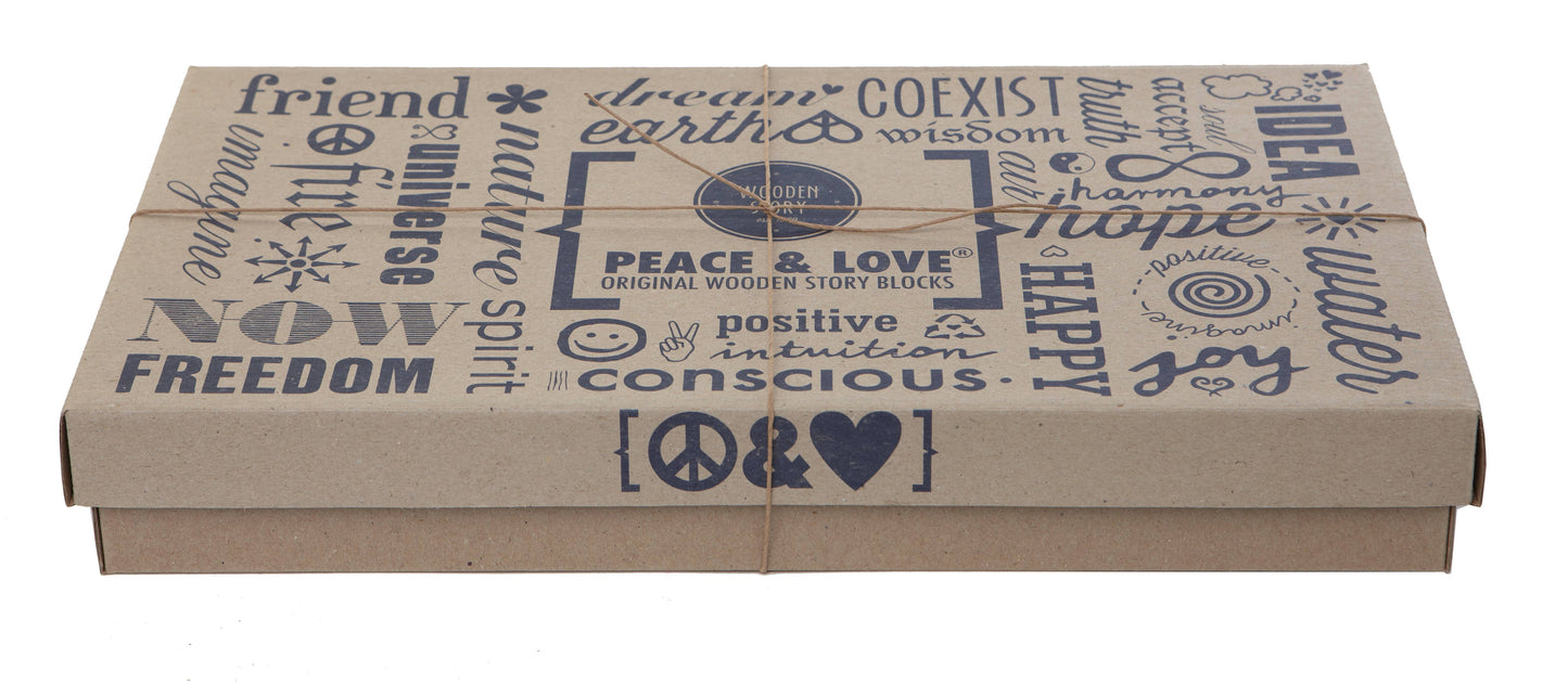 Wooden Blocks Peace & Love Blocks XL - 72 Pcs