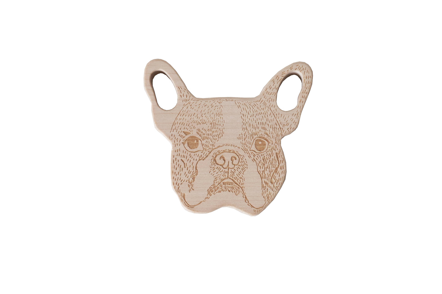 Wooden Teether French Bulldog