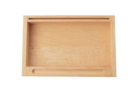 Montessori 1 Part Stand Tray with Flash-Card Holder