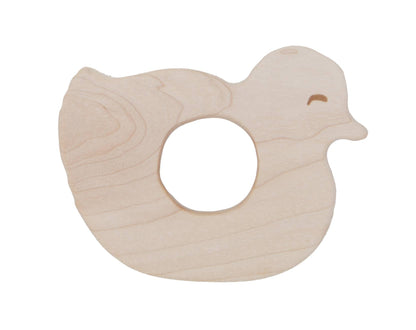 wooden teether - baby duck